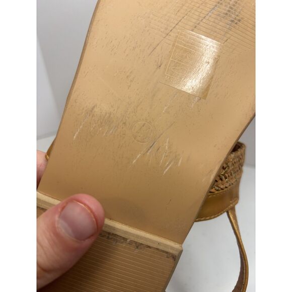 Patrizia Zinzibar Leather Embellished Thong Sandals Slingback Womens - Picture 10 of 10